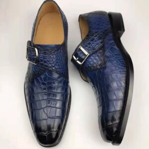 High Selling Luxury Shoes Men 2023 Genuine Alligator Leather Shoes For Men Buckle Belt Sapatos Para Hombre Decent Man Shoes