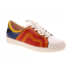 Colorful mixed real leather shoes girls causal fashion sneaker shoes