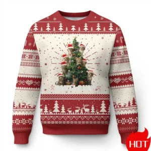 Funny Animal Cute Cat Graphic Ugly Christmas Sweater Fashion Pet Cat Dog Sweatshirts For Women Clothes Xmas Boy Gift Pullovers -  200000343