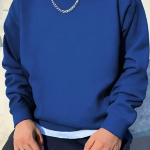 Man'S Fleece Autumn Sweatshirts Street All-Match Pullovers Comfortable Basics Tops Sport Casual Sportswears Daily Soft Clothing -  200000343