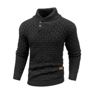 Men’s Sweater Winter Knitted Crew Neck Warm Soft Long Sleeve Pullover Textured Ribbed Edge Comfortable High Quality Top US Size -  200000343