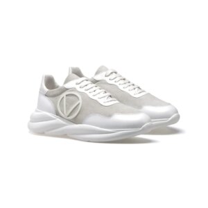 Original Valentino Shoes Superlight non-slip rubber Easy-walk 6cm sole Running Sneaker In Suede and Calf with V logo